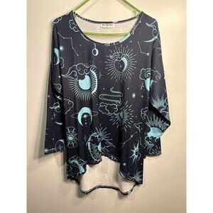 beyond this plane womens long sleeve shirt size medium space